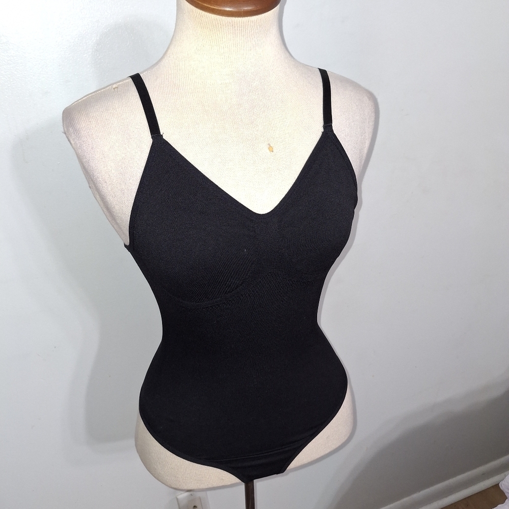 Black Spaghetti Strap Bodysuit- W Sz Medium